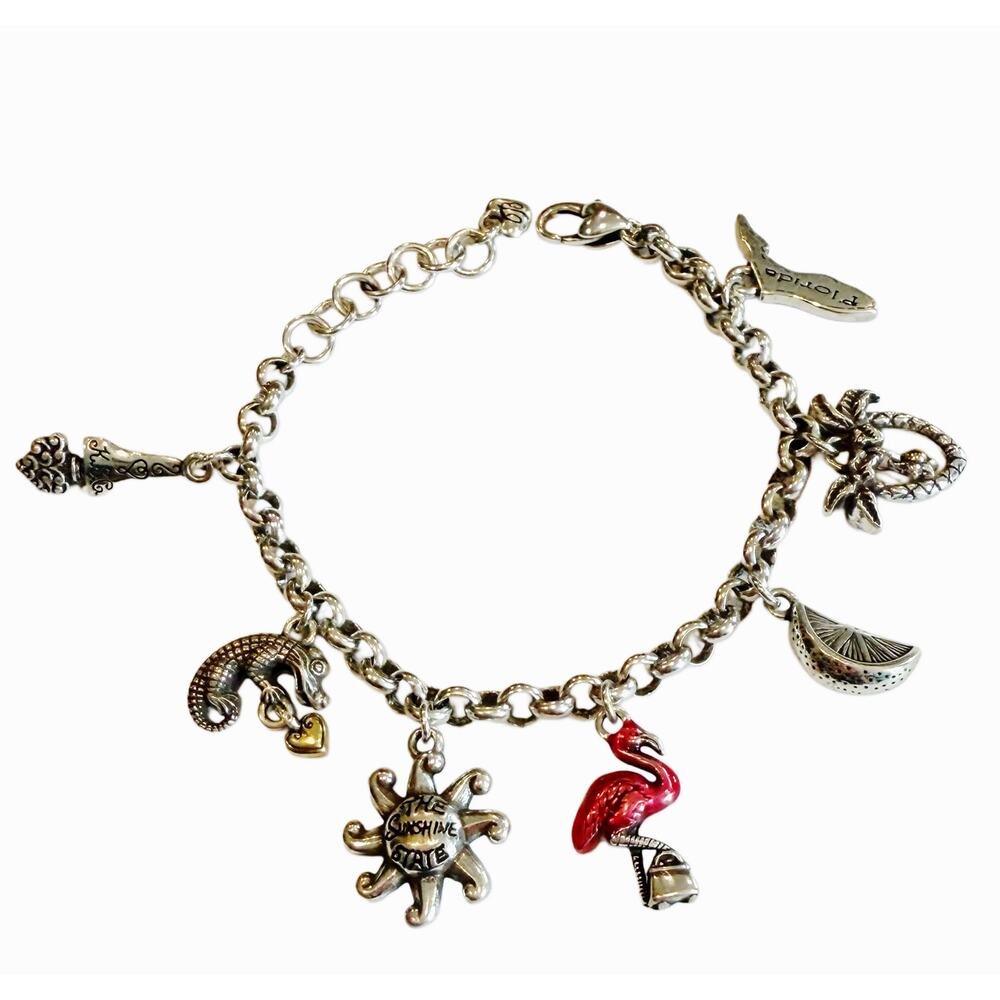 Brighton Florida State Silver Charm Bracelet - Picture 2 of 6